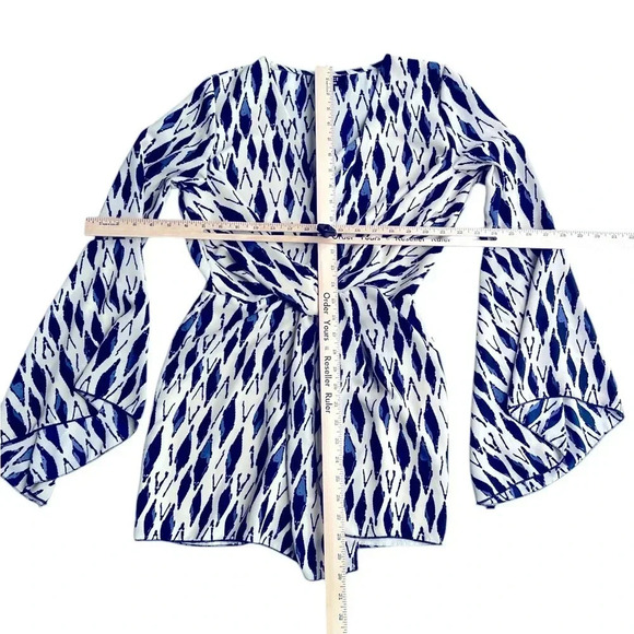 Vici Blue & Cream Dress - Picture 7 of 9